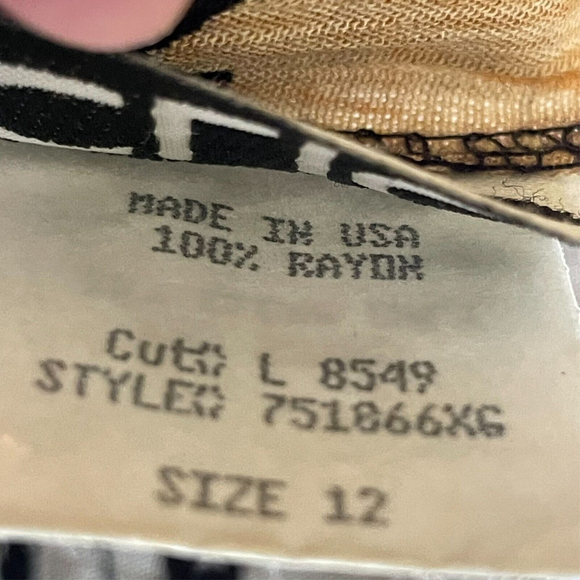 CLIO Vintage 80s Animal Print Striped Wrap Pencil Skirt SZ 12 - Picture 8 of 8